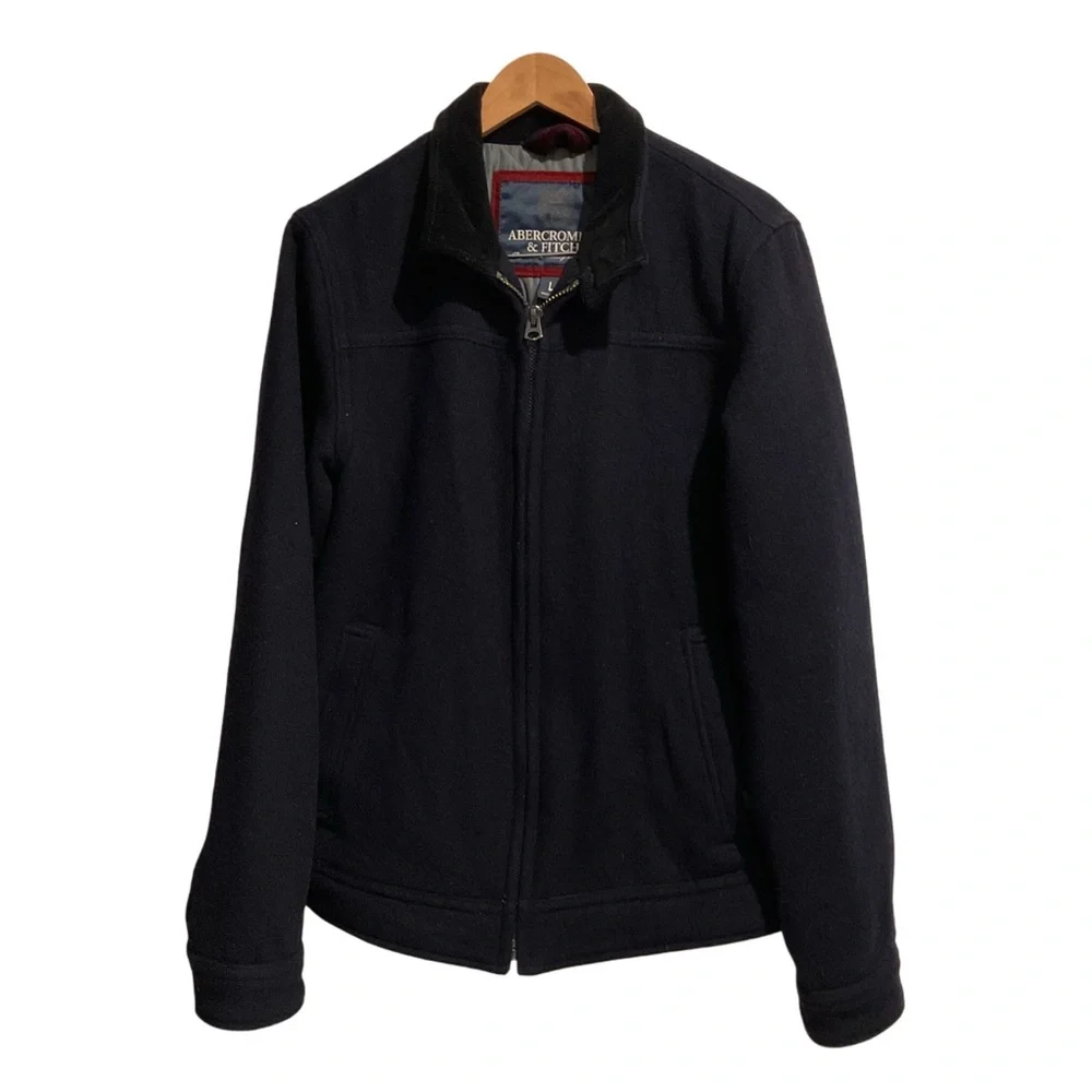 Abercrombie & Fitch‎ Men’s Wool-Blend Jacket Navy Blue